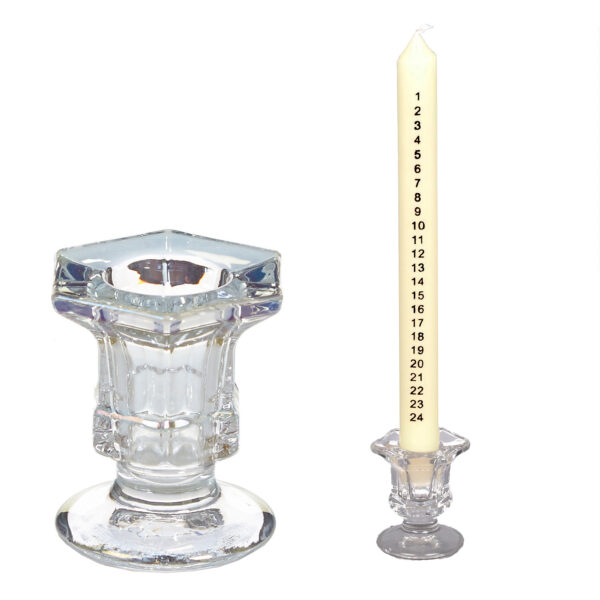 image277477468.jpg Christmas Clear Glass Hexagonal Candle Holder - For Taper Candle