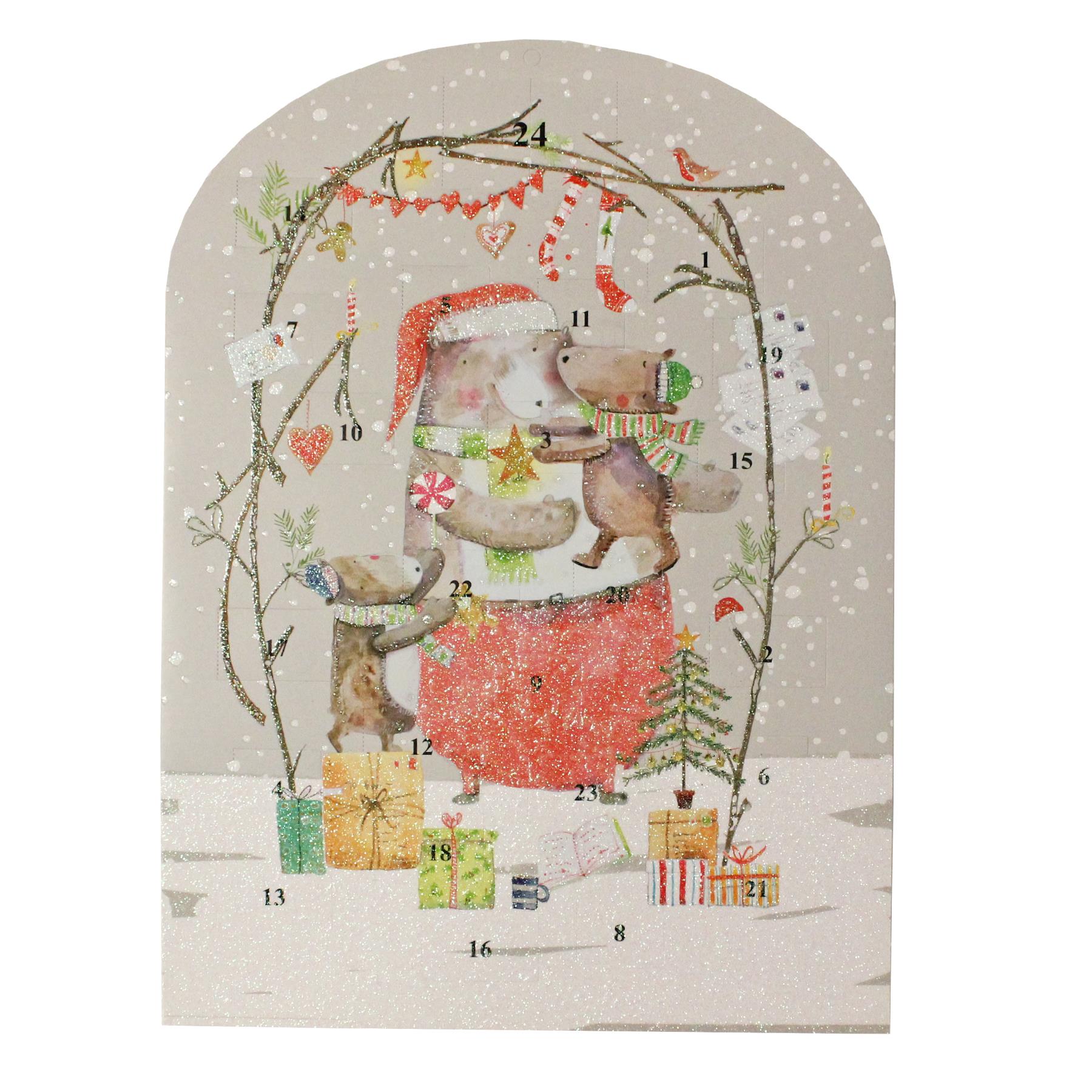 Traditional Christmas Advent Calendar with 24 Windows - Bear Hugs