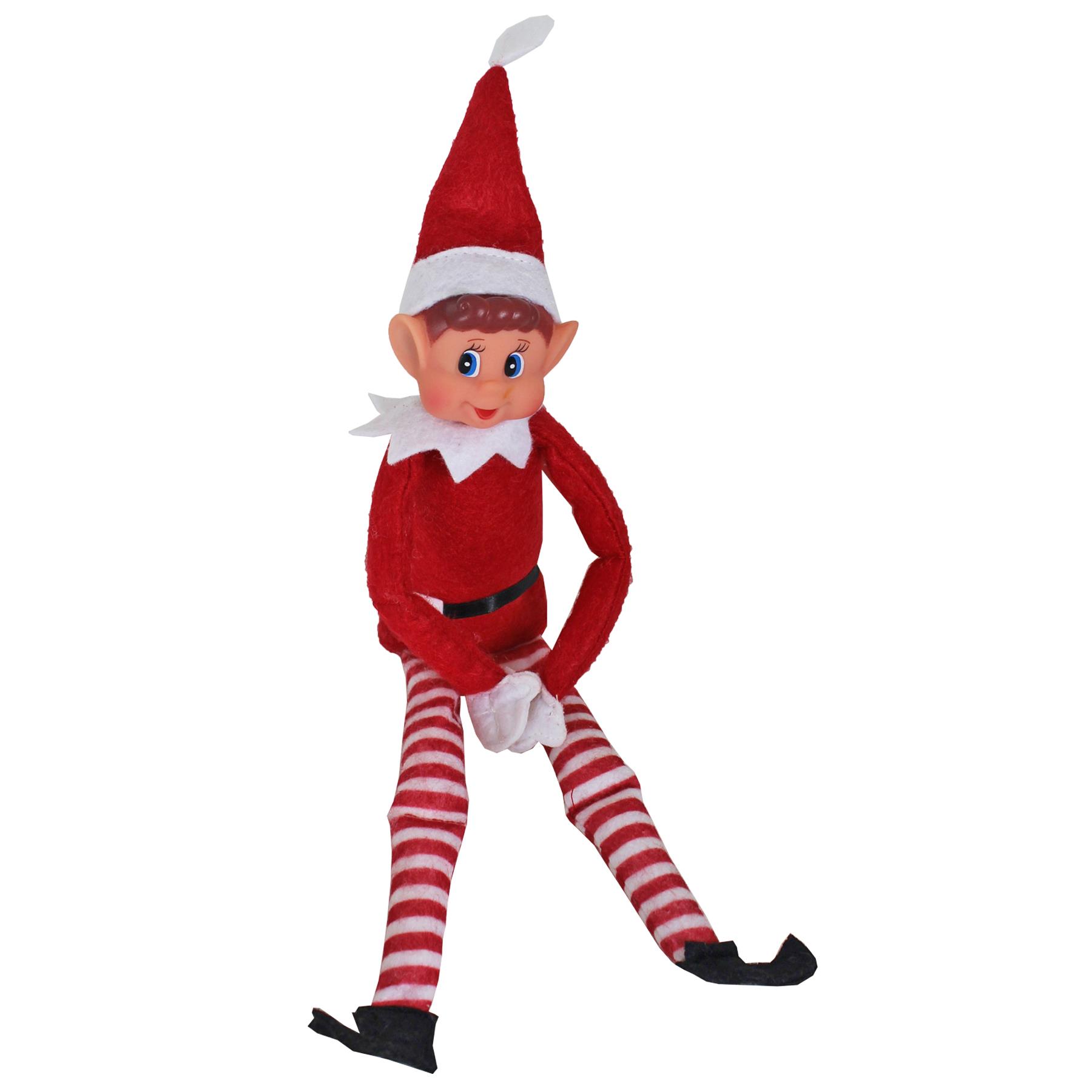 Christmas Elf Behavin' Badly Elf Doll - 12 inch Boy Elf with Vinyl Head
