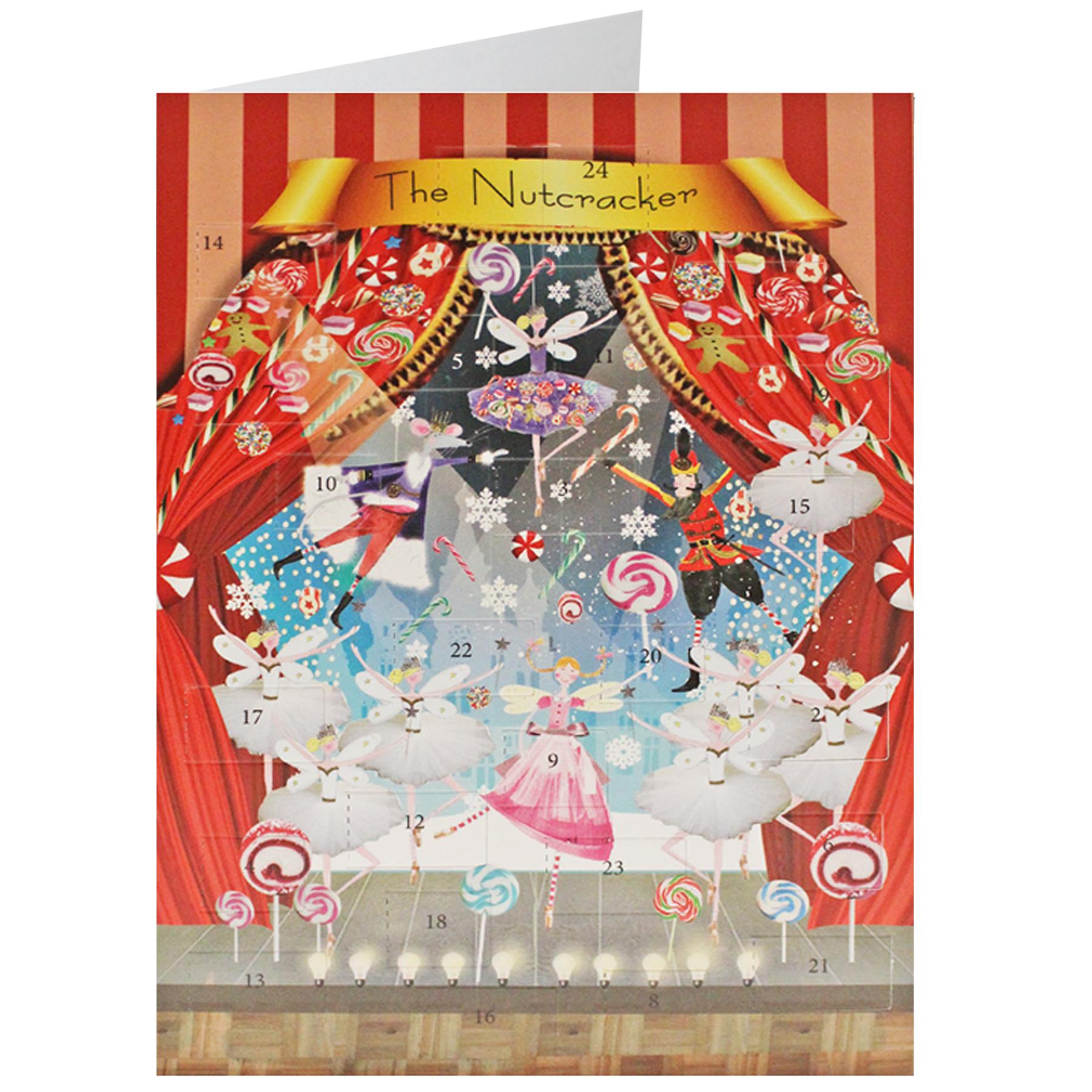 Christmas Card Advent Calendar with Red Envelope - The Nutcracker