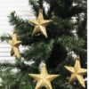image436382310.jpg Christmas Shatterproof Stars 6 Pack 100mm Glitter Tree Decoration Gold