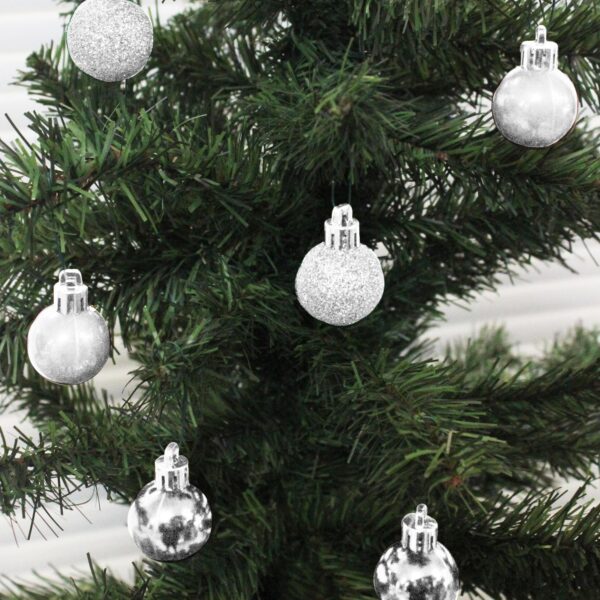 image436589155.jpg Christmas Shatterproof Baubles 24 Pack 30mm Tree Decoration Silver