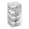 image436589197.jpg Christmas Shatterproof Baubles 16 Pack 50mm Tree Decoration Silver