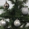 image436589199.jpg Christmas Shatterproof Baubles 16 Pack 50mm Tree Decoration Silver