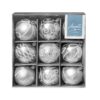 Christmas Shatterproof Baubles 9 Pack 60mm Tree Decoration Silver