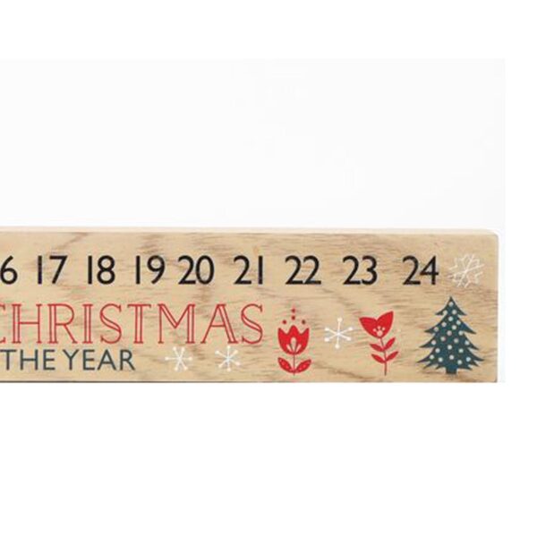 image440366605.jpg Christmas Advent Calendar Wooden Countdown Plaque with Reindeer Marker