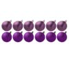 Christmas Purple 12 Pack 30mm Baubles Glitter / Plain Decorations