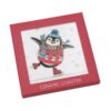 Christmas Coaster Bug Art Tableware Ceramic Cork Back - Penguin