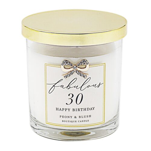 image452358011-2.jpg 30th Birthday Candle Scented with Diamante Bow