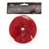 Christmas Coasters 4 Piece Felt Set Red with Snowflake Design