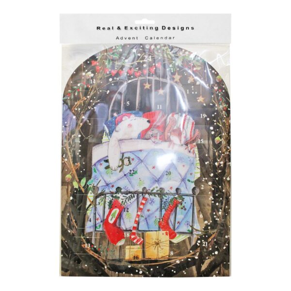 Traditional Christmas Advent Calendar with 24 Windows - Night Before Christmas