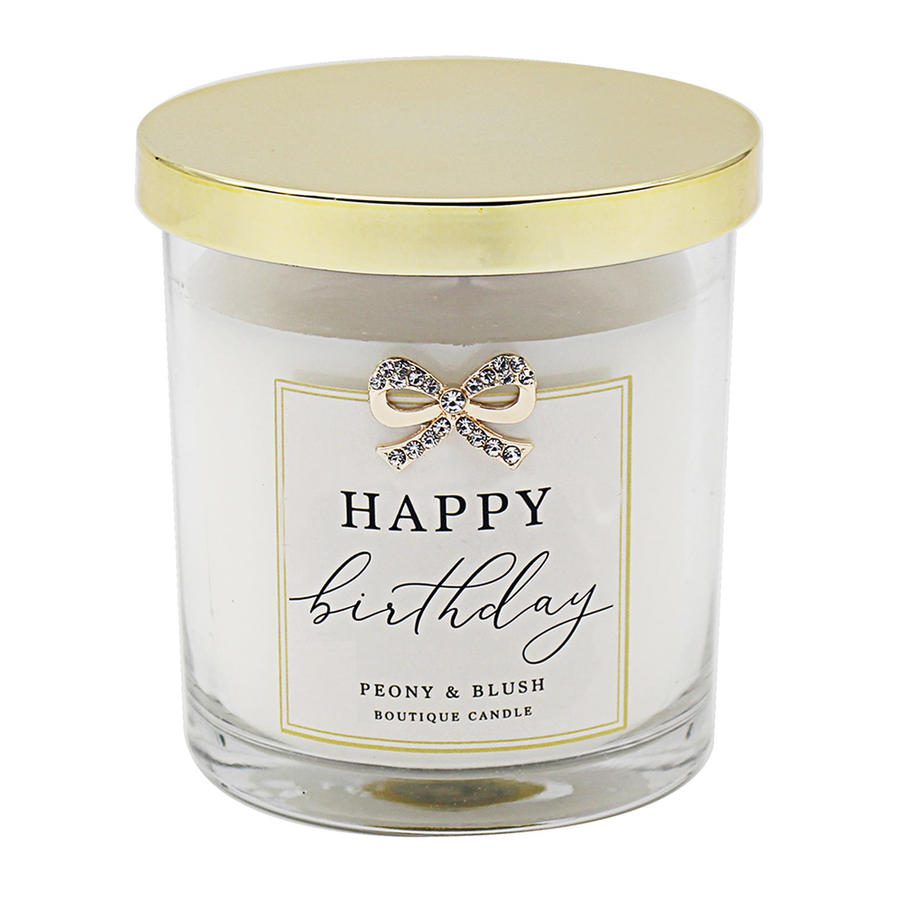 Happy Birthday Candle Scented with Diamante Bow