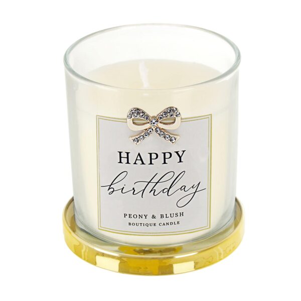 image488929163.jpg Happy Birthday Candle Scented with Diamante Bow