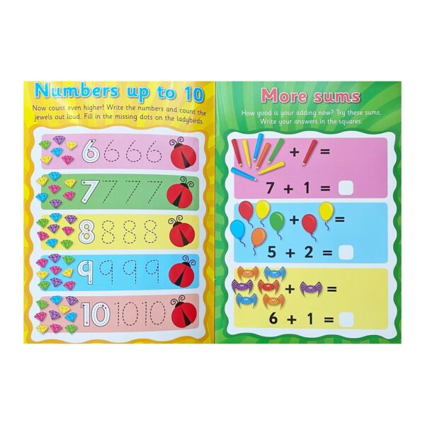 Wipe Clean Learning Book with Pen - Age 4+ Maths Book 1