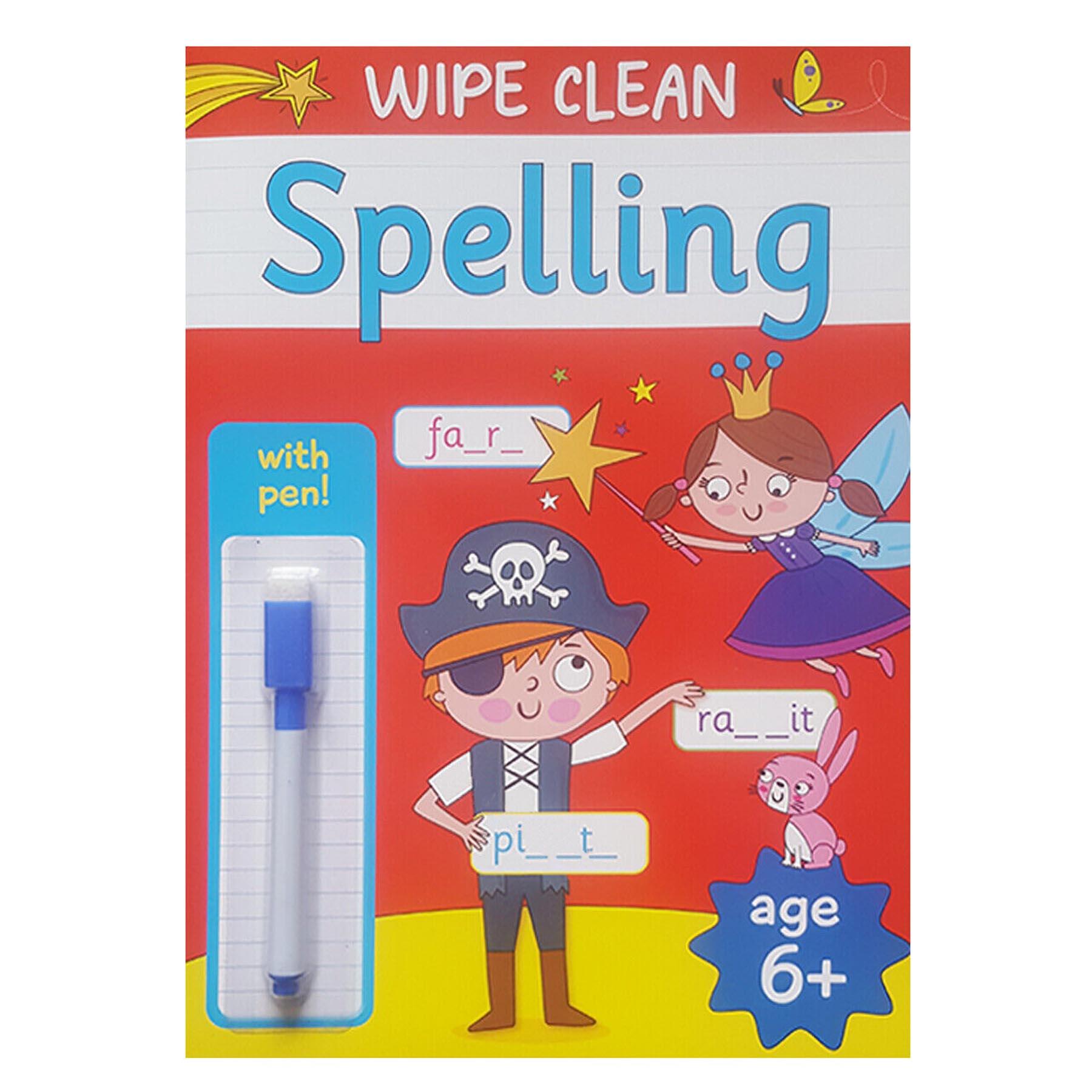 Wipe Clean Learning Book with Pen 6 Years + Spelling Book 2