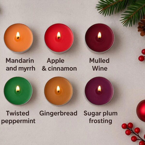 Pan Aroma Christmas Advent Calendar with 24 Scented Tea Lights - Stars