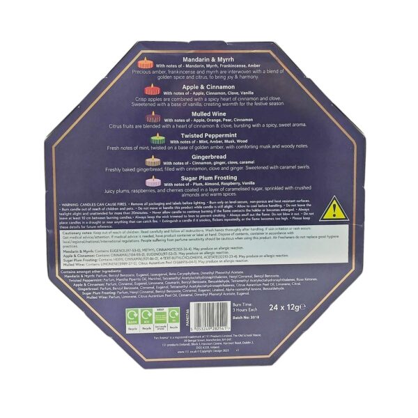 Pan Aroma Christmas Advent Calendar with 24 Scented Tea Lights - Stars