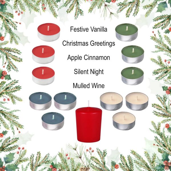 Christmas Advent Calendar with Airpure Scented Tea Lights Candles - Gonk