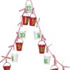image490959261.jpg Christmas Advent Calendar 24 Mini Metal Buckets With Numbers and Ribbon Hanger