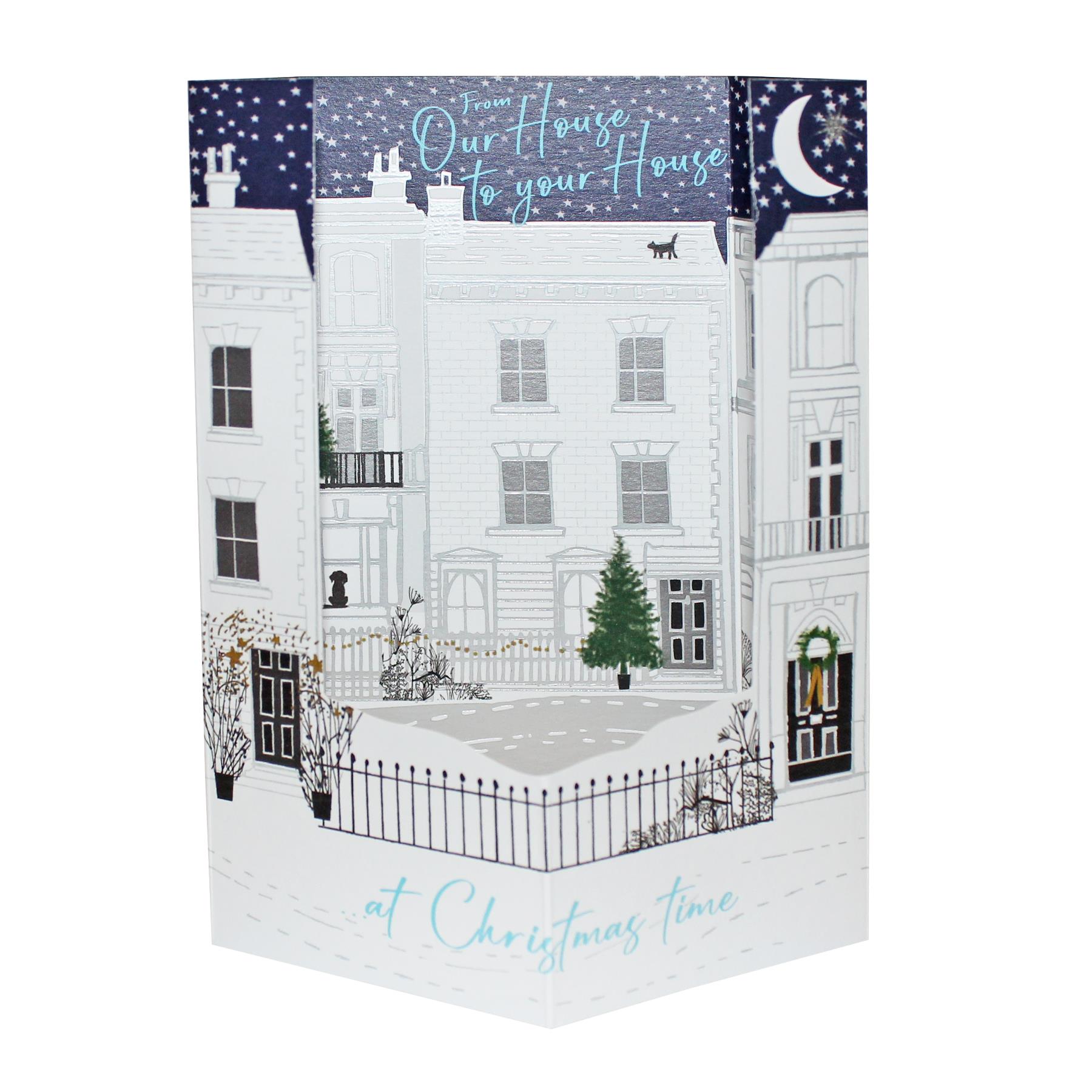 Christmas Card 3D Expanding Greeting Card - House To House