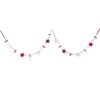 image491022454.jpg Christmas Card Holder 2 Metre Ribbon and Wood Pegs with Stars Red and White