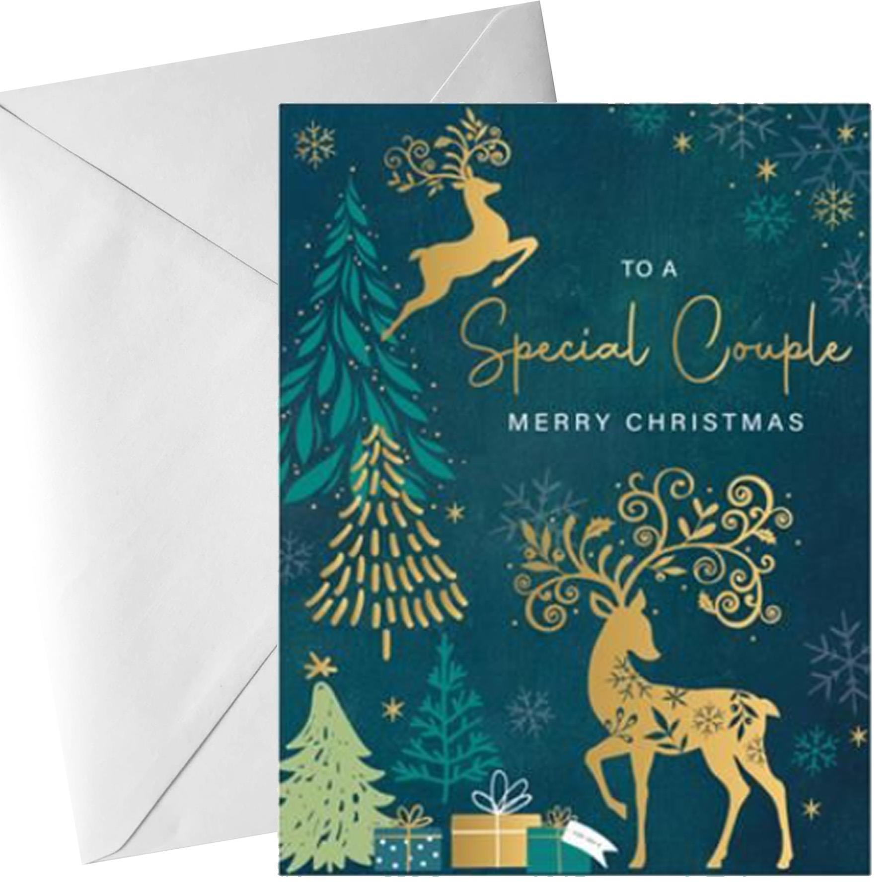 Christmas Card for Special Couple with White Envelope Family and Friends