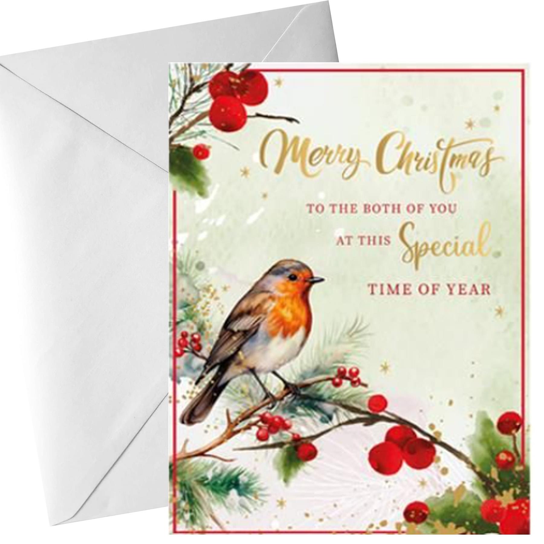 Christmas Card for The Both of You with White Envelope Family And Friends