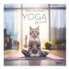 2026 16 Month Calendar Square Wall Hanging Yoga Animals - Cat Cover