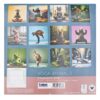 2026 16 Month Calendar Square Wall Hanging Yoga Animals - Cat Cover