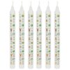 Christmas Advent Candles x6 Boxed 25cm Tapered Countdown Festive Colour Images White