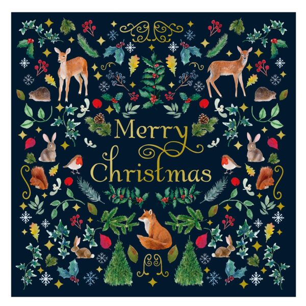 image491089114.jpg Christmas Cards Pack of 6 Square 14cm x 14cm with Envelopes - Woodland Animals