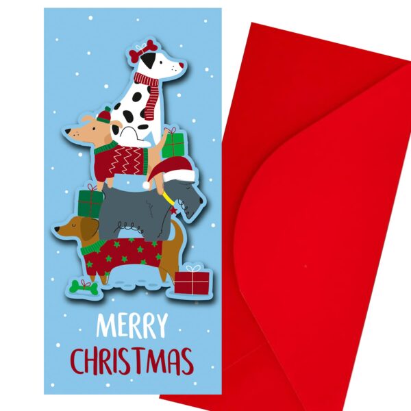 image491089418.jpg Christmas Gift Card Money Wallet 3D Design with Red Envelope - Christmas Dogs
