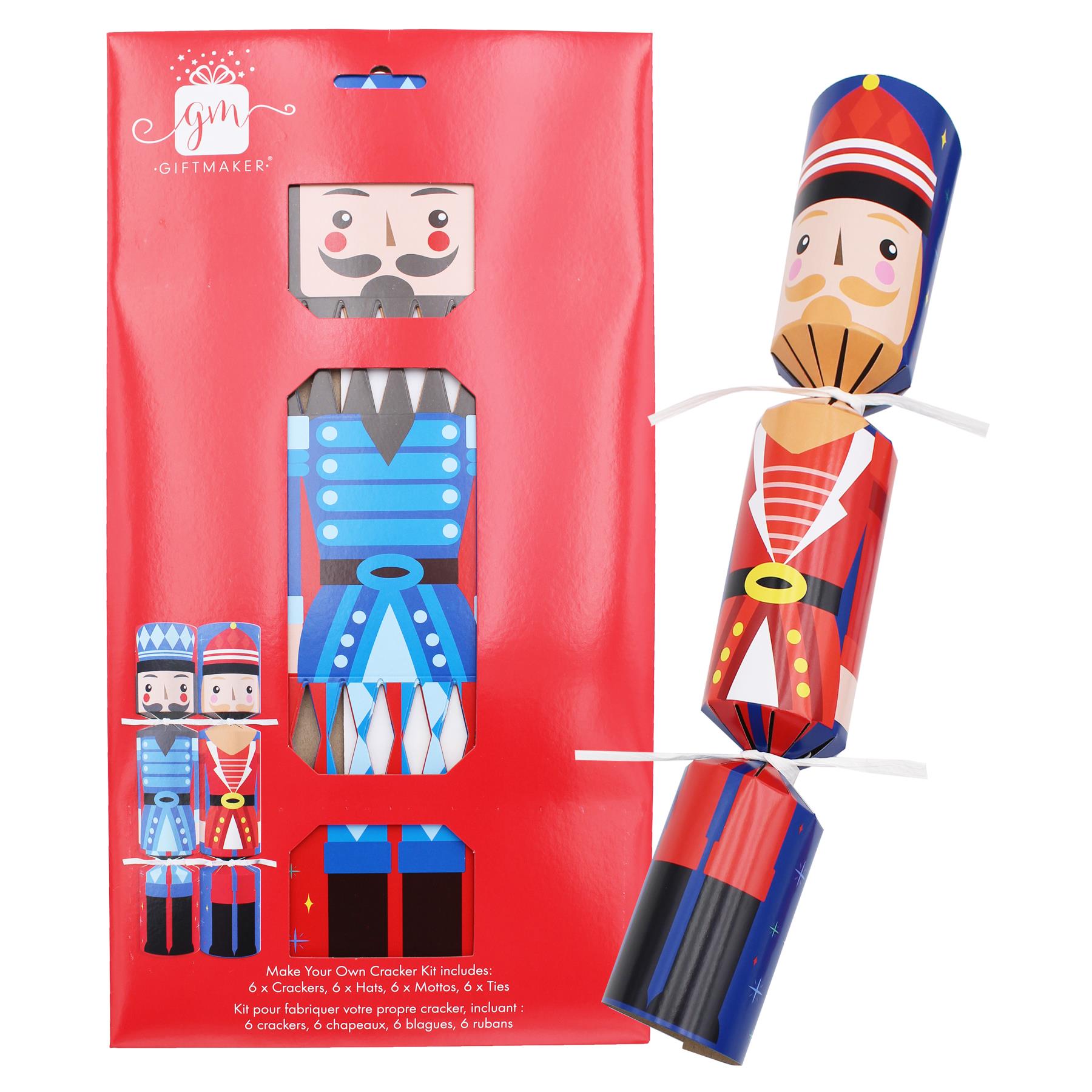 Christmas Cracker Kit 6 Pack Make your Own Snap Free - Nutcracker