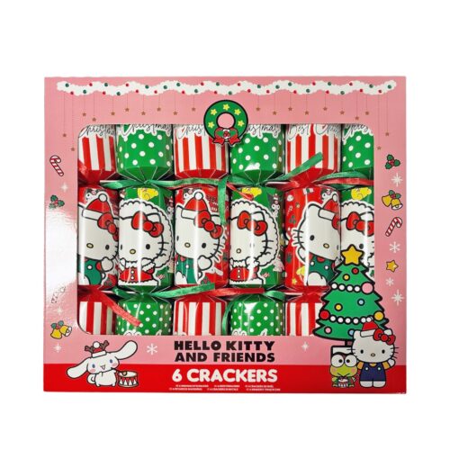 Character Christmas Crackers 6 Pack 30cm - Hello Kitty and Friends