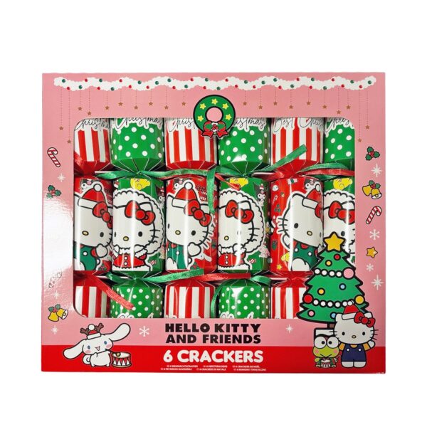 Character Christmas Crackers 6 Pack 30cm - Hello Kitty and Friends