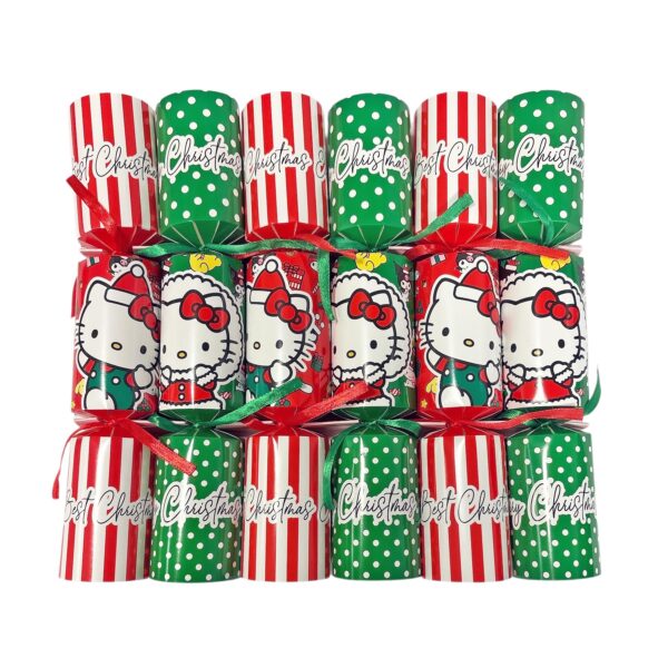 Character Christmas Crackers 6 Pack 30cm - Hello Kitty and Friends