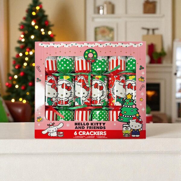 Character Christmas Crackers 6 Pack 30cm - Hello Kitty and Friends