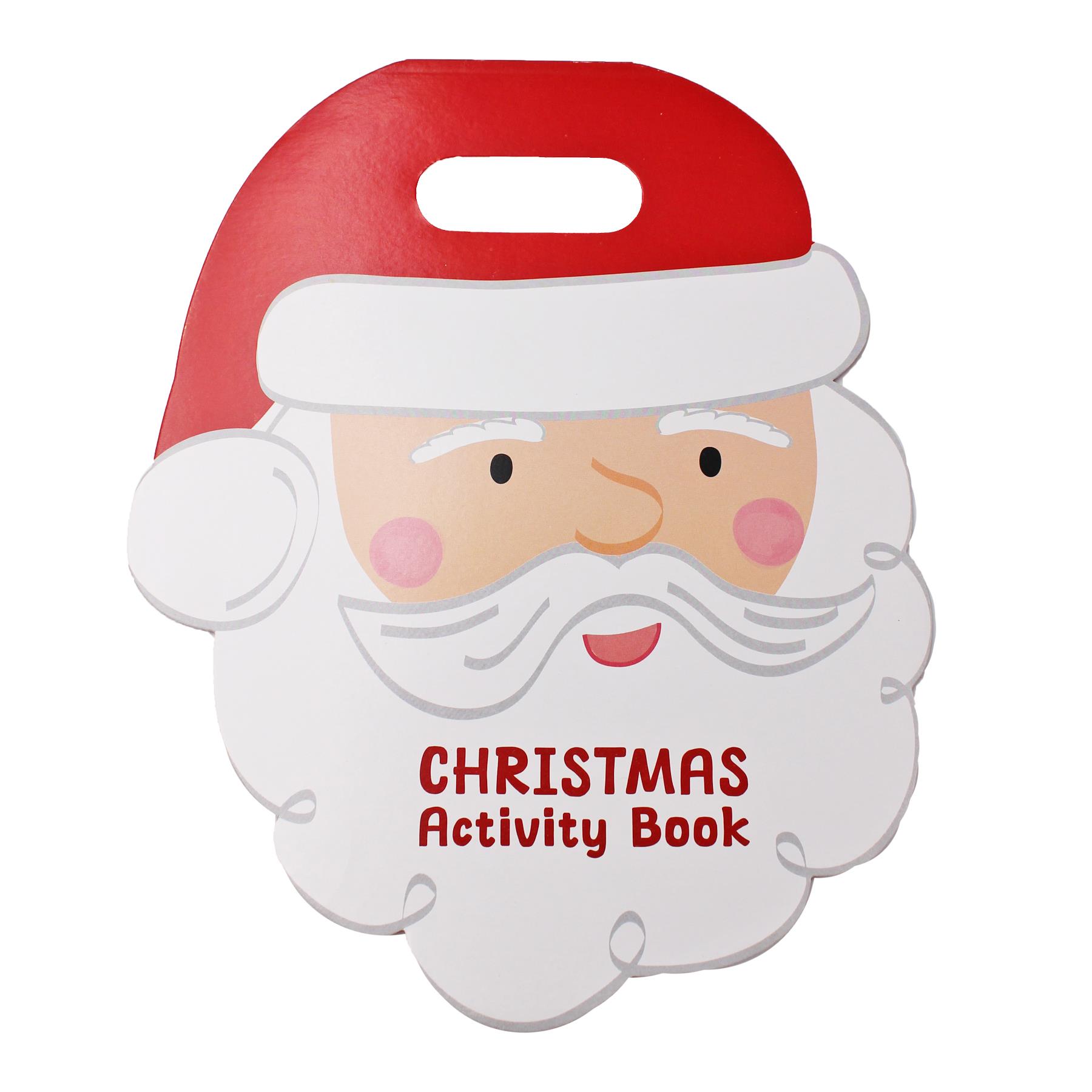 Christmas Activity Book with Stickers and Carry Handle - Santa