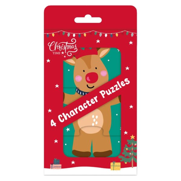 Christmas Puzzles Set of 4 Interactive Character Mix and Match Children's Stocking Filler