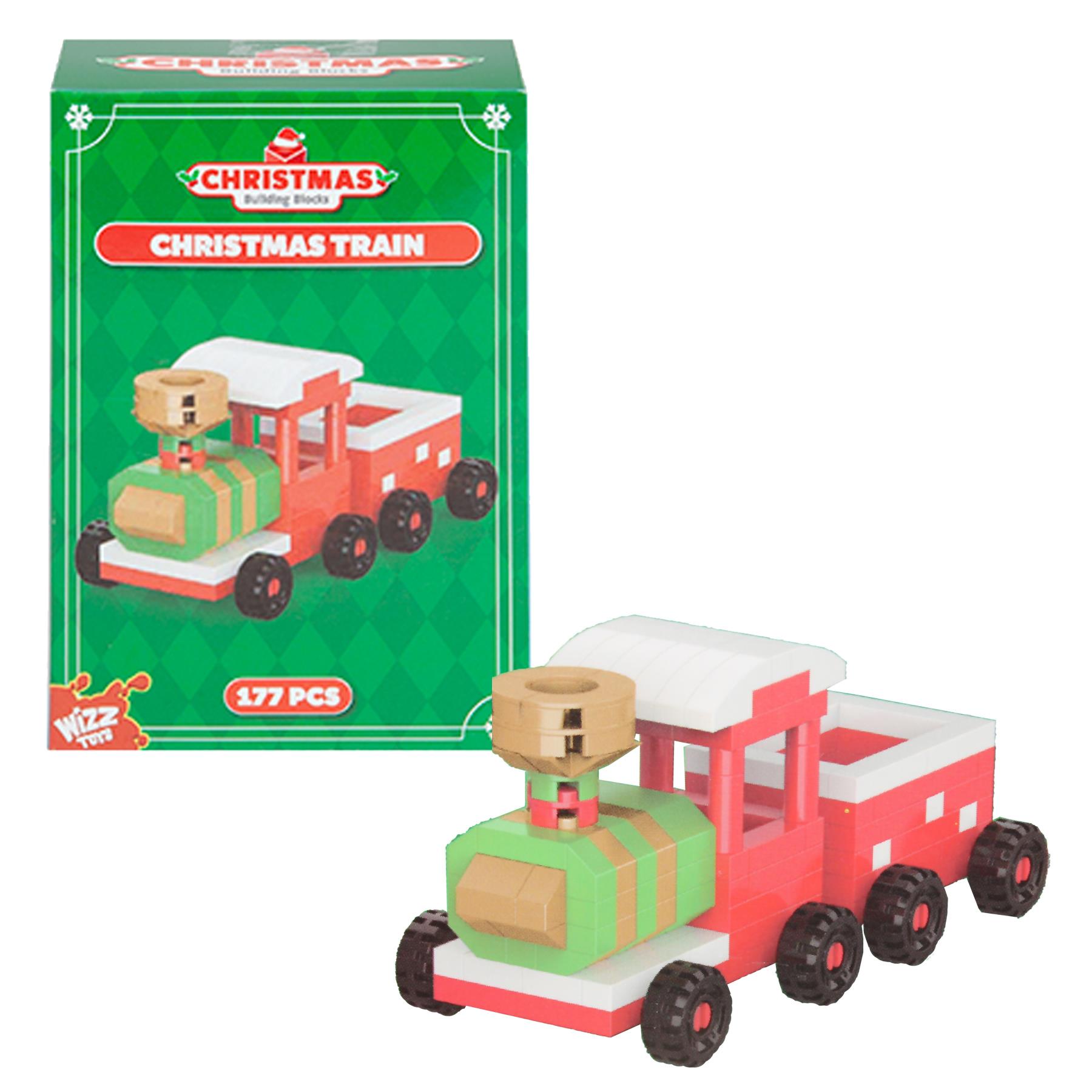 Christmas Mini Building Blocks Figure Stocking Filler 11cm - Christmas Train