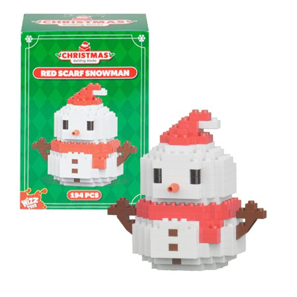 Christmas Mini Building Blocks Figure Stocking Filler 11cm - Snowman