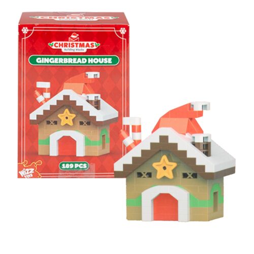 Christmas Mini Building Blocks Figure Stocking Filler 11cm - Gingerbread House