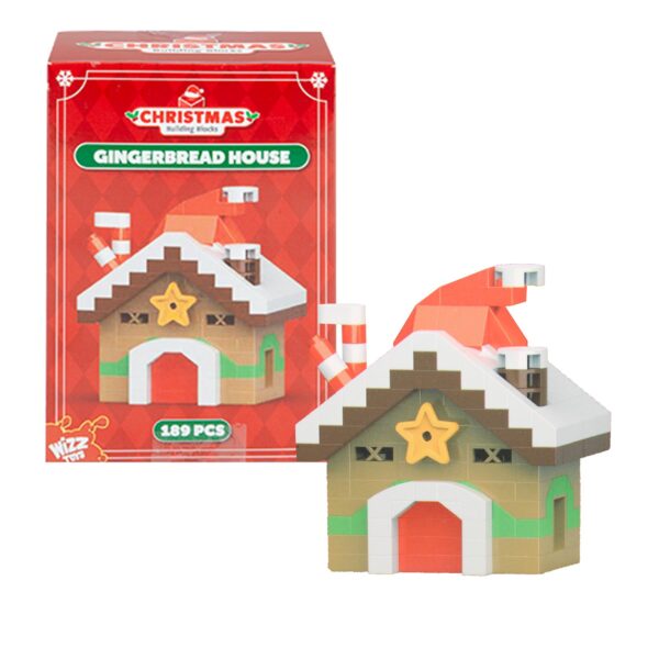 Christmas Mini Building Blocks Figure Stocking Filler 11cm - Gingerbread House