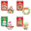 Christmas Mini Building Blocks Figure Set of 4 - Snowman Elf House and Wreath