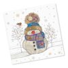 Christmas Coaster Bug Art Tableware Ceramic Cork Back - Snowman