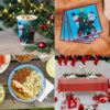 Christmas Paper Plates Cups Napkins and Table Cover 25 Piece Party Pack
