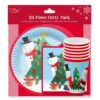 Christmas Paper Plates Cups Napkins and Table Cover 25 Piece Party Pack