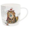 Christmas Mug Bug Art Festive Design Tableware - Fluffy Cat