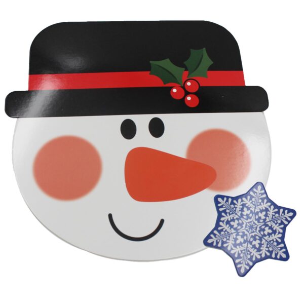 Christmas Placemats and Coaster Set of 8 Character Tableware - Snowman and Snowflake