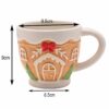 Christmas Cup and Saucer Set Ceramic Gingerbread Design